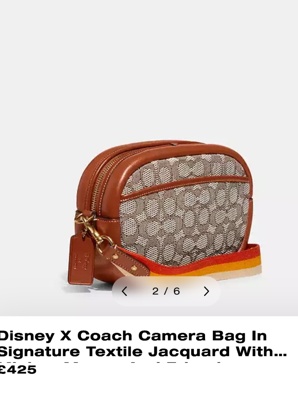 Disney x Coach Signature Jacquard Camera Bag - Picture 3 of 12